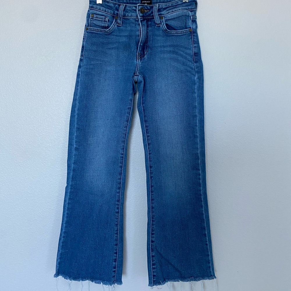 Just black high rise wide leg jeans